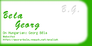 bela georg business card